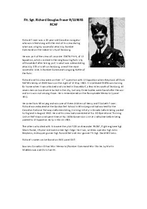 A preview of a PDF biography for Fraser, Richard Douglas